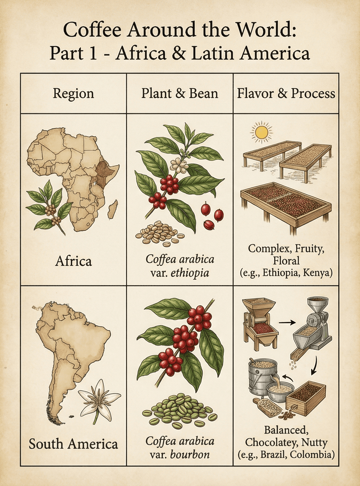 Le café à travers le monde